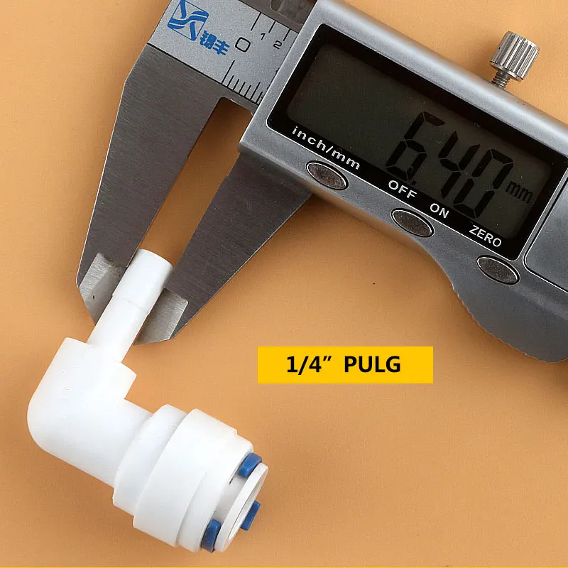 3/8 "Ống-1/4" Bolt Khuỷu Tay Kết Nối Nhanh 1164 Ống Cứng Cắm Chung Đường Kính 6.5MM bể Cá Cảnh Lọc Nước RO Hệ Thống Thẩm Thấu Ngược