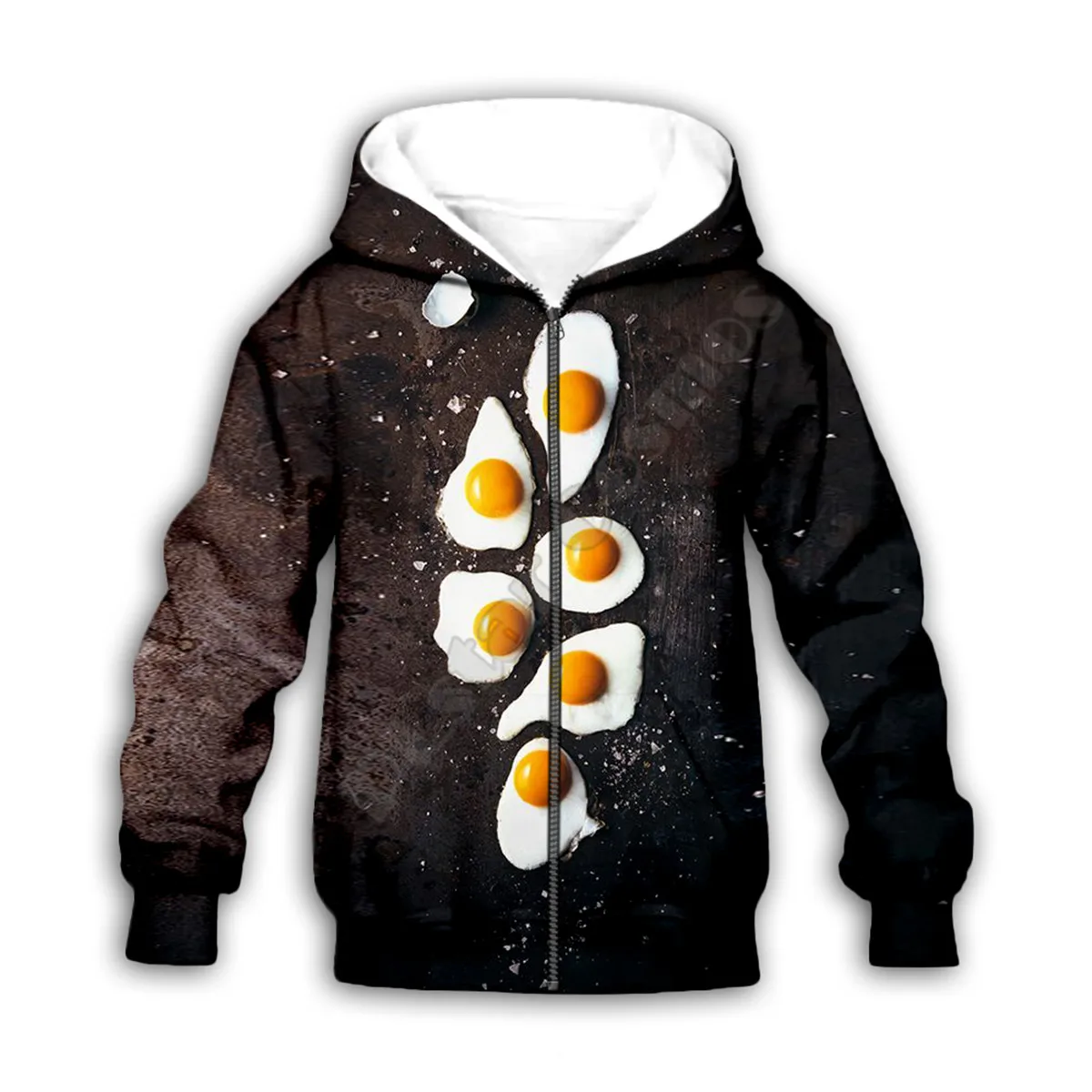 Delicious Food Eggs 3d printed Hoodies family suit tshirt zipper Pullover Kids Suit Sweatshirt Tracksuit/Pant Shorts 01