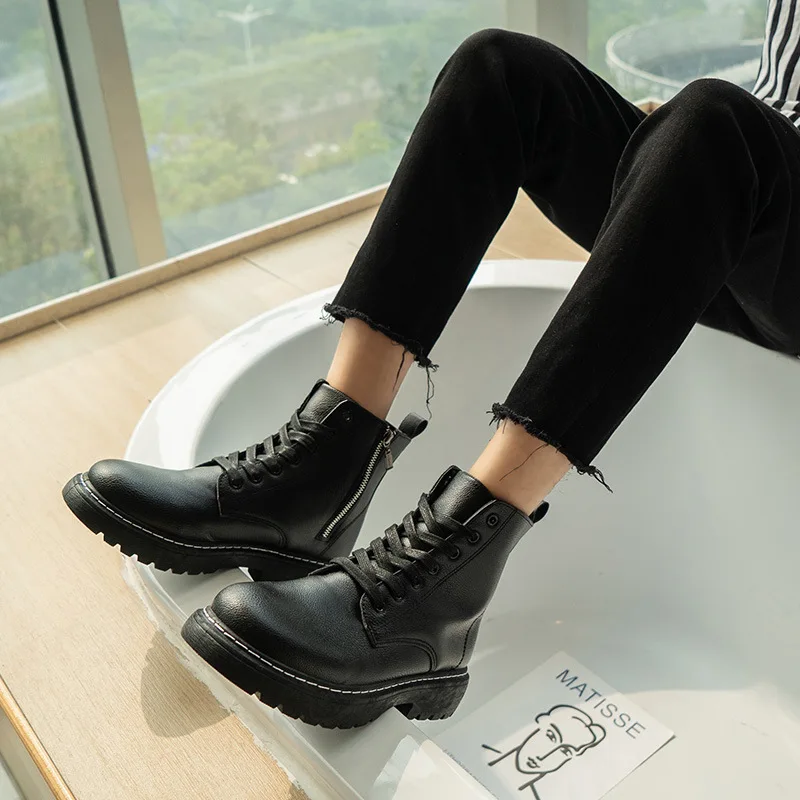 

Men's Boots Lace-up Leather Casual Boots Men Autumn Shoes Man Original Classic Design Men Nice Shoes Men Boots 36k98