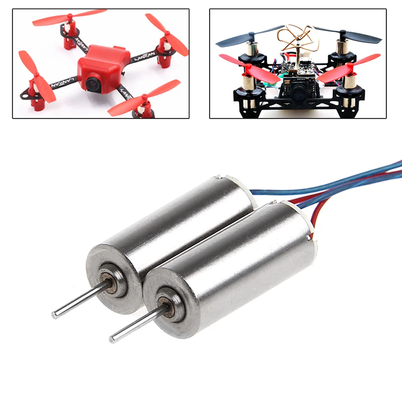 2Pcs DIY DC 3.7V 50000RPM 716 Hollow Cup Motor Coreless Motor for RC Model Toy