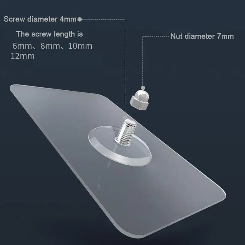 Nail-Free Wall Hook for Household Pendant, No-Marking, Wall Hanger, No-Marking, Punch Free, 6mm, 8mm, 10mm, 12mm, 1/4 Pcs