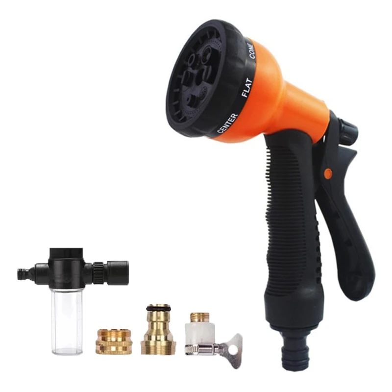 7 Spray Modes Garden Water Gun Sprinkler Hose Nozzle Washer Car Wash Foam Cleaning Tool Lawn Watering Sprinkler Spray Gun