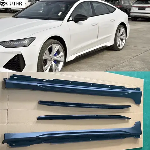 Audi A7 S7 차체 키트 2019용 A7 C8 RS7 스타일 PP 사이드 스커트