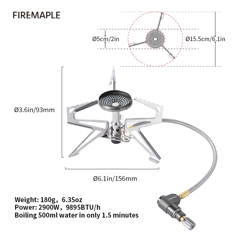 Fire Maple Pressure Regulator Camping Stove Lightweigt Outdoor Gas Burner Gear For Trekking Hiking Backpacking