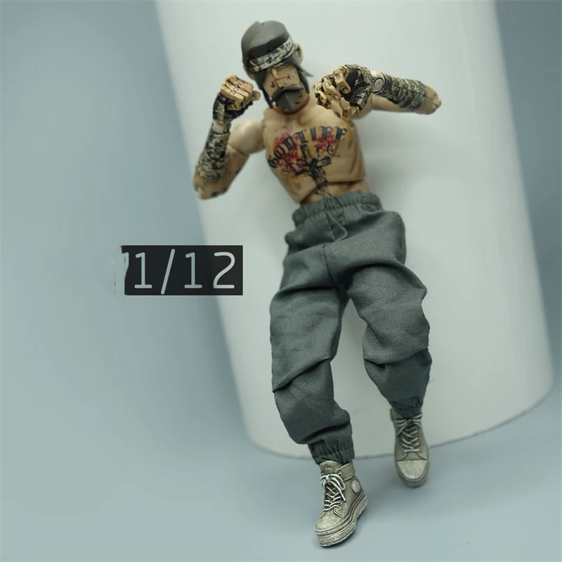 

1/12 Scale For 6 Inch Doll Soldier Of DAM Body General Pants Hip Hop Small Fat Pants Trousers