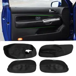 For VW Golf 4 MK4 Jetta 1999-2005 ONLY 3 DOORS Car Microfiber Leather 4pcs Door Armrest Panel Cover Protective Trim