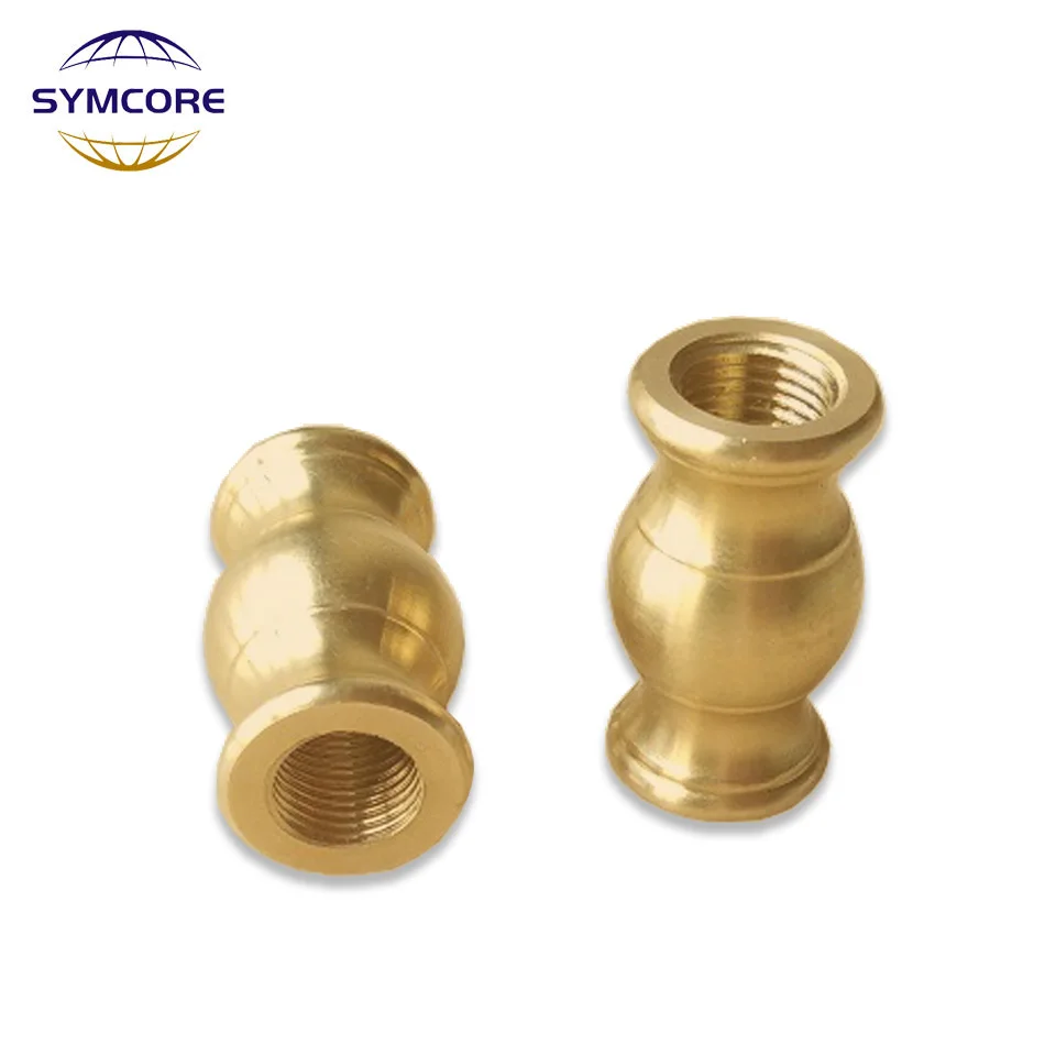 2pcs Inner Teeth M10 Drum Shaped Brass Connector 15.5 * 30MM Crystal Table Lamp Home Decoration Connector Lighting Accessories