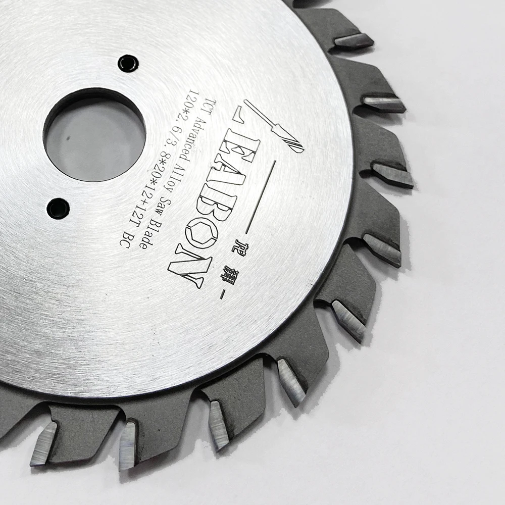 Woodworking Circular Scoring Saw Blade Cutting Dics for Panel Saw Sliding Table Saw Wood and MDF Cutting 120mm (12+12)T