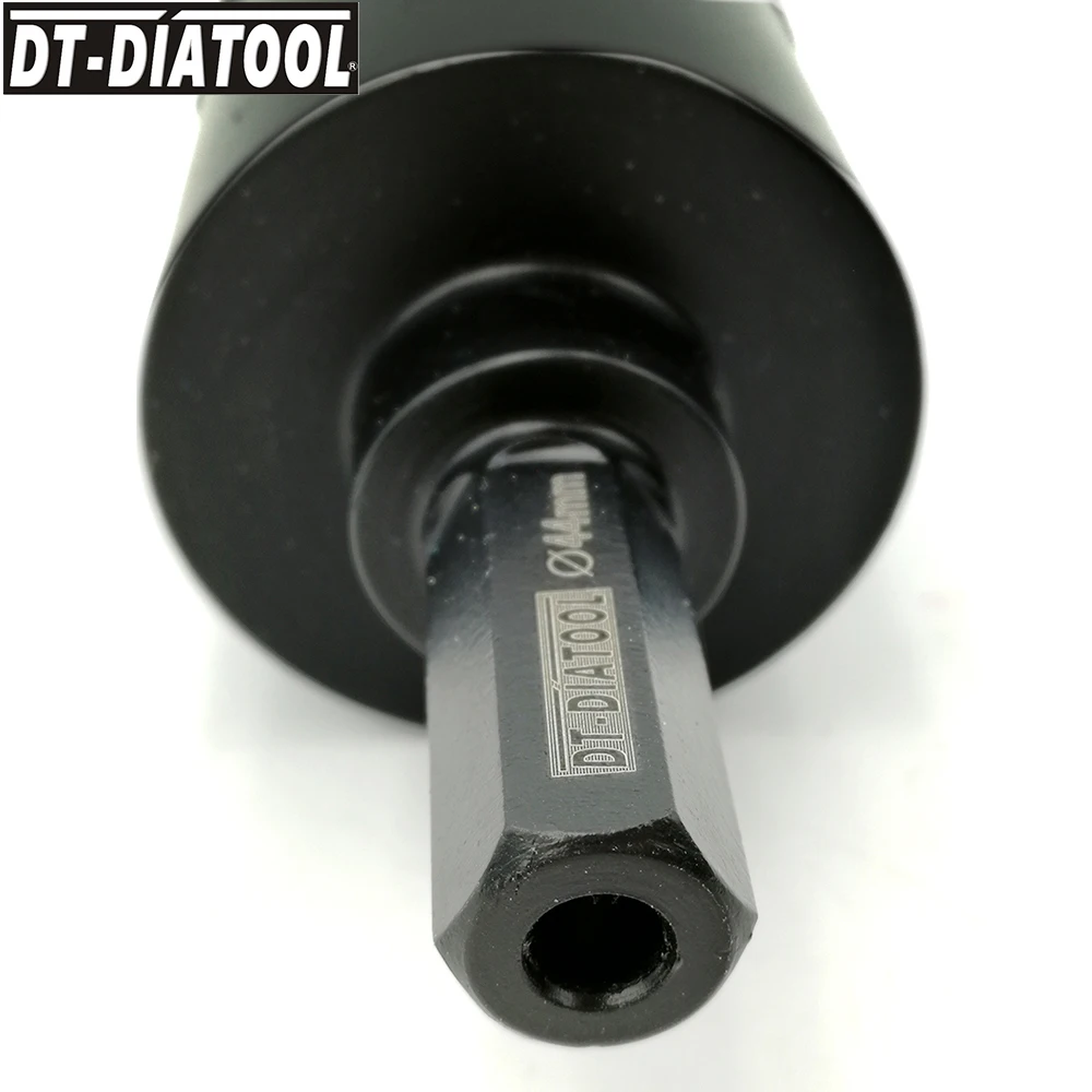 DT-DIATOOL 径 44 ミリメートル真空ろう六角シャンクダイヤモンドドリルコアビット御影石大理石ホールソーセラミックタイル乾燥掘削ビット