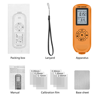 5 Pcs/Lot HW-300S Film Thickness Meter Car Paint Thickness Tester Coating Thickness Gauge Digital Backlight LCD Measuring Tool