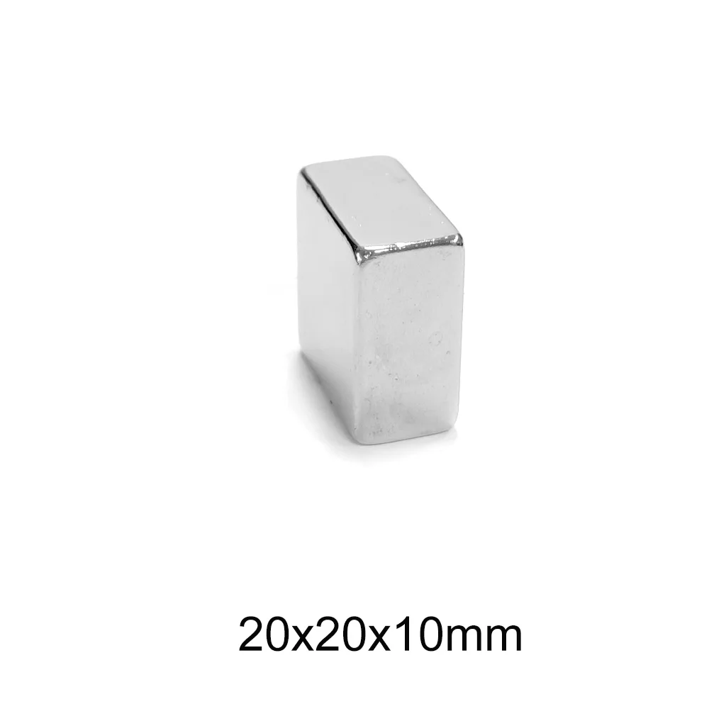 1/2/5/10/15PCS 20x20x10 mm Quadrate Search Magnet 20mm*20mm Block Stong Magnets 20x20x10mm Powerful Neodymium Magnet 20*20*10