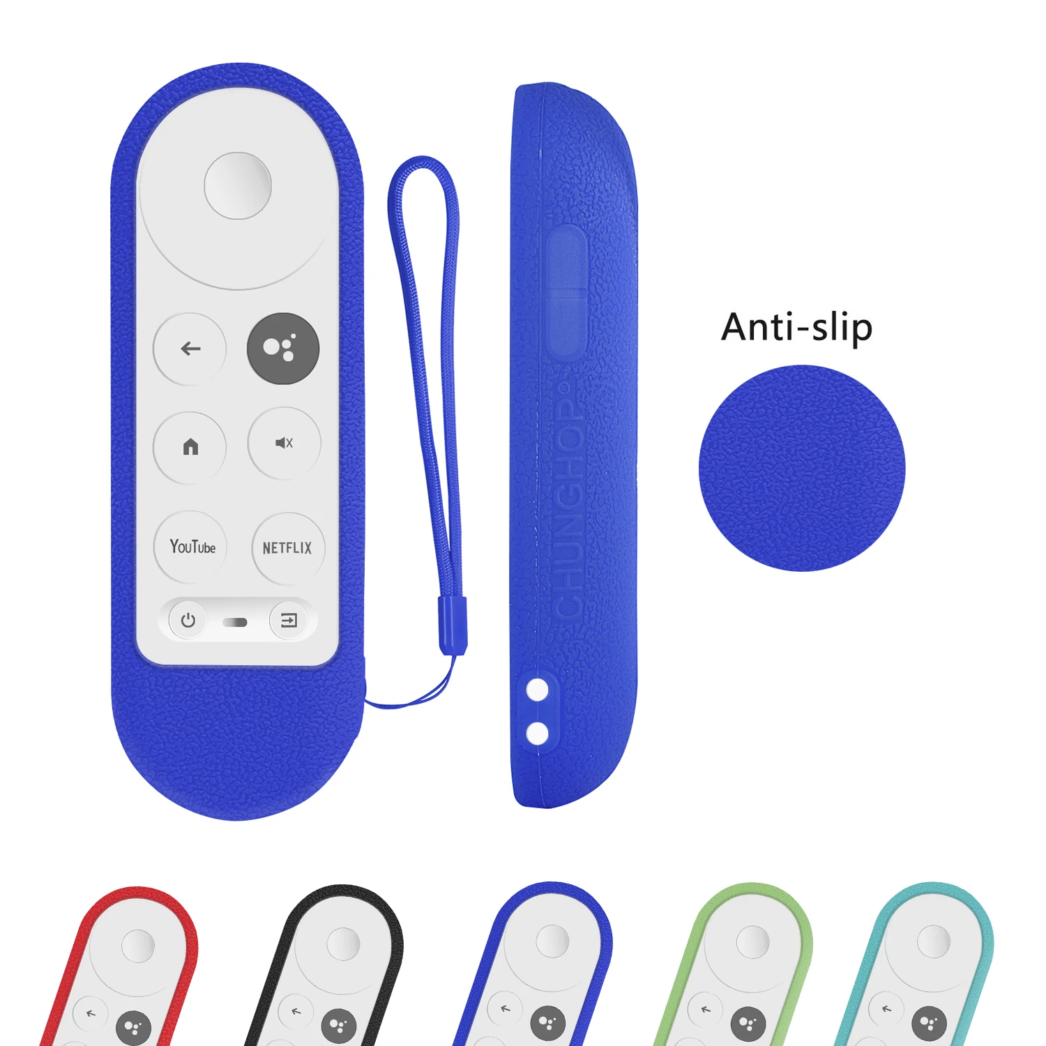 Silicone Protective Case Fit for Google Chromecast TV 2020 G9N9N Voice Remote Control Shockproof Cover