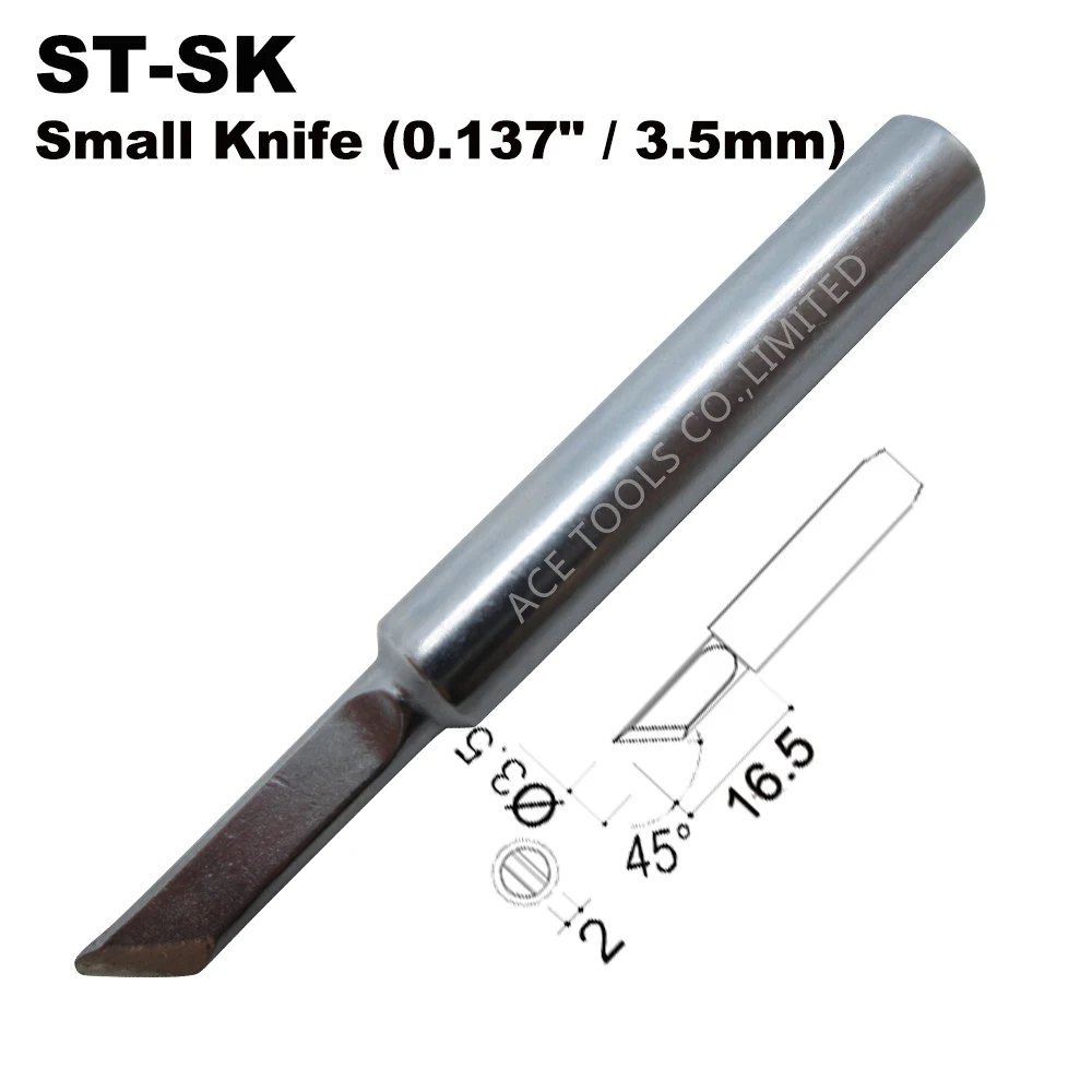 ST-SK Repalcement Soldering Tips Small Knife 3.5mm Fit WELLER SP40L SP40N SPG40 WP25 WP30 WP35 WLC100 Handle Iron