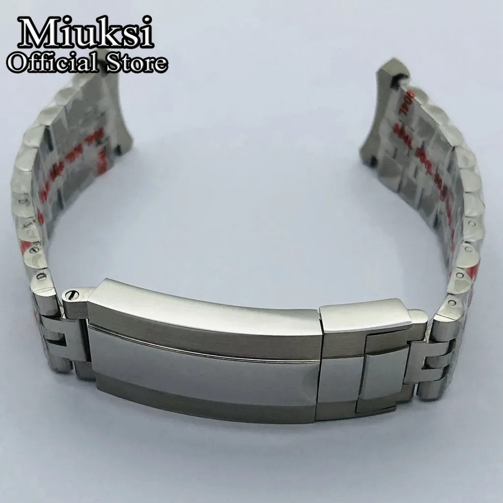 Miuksi 20mm silver black gold bracelet slide glide lock clasp 904L stainless steel strap fit watch case watch band