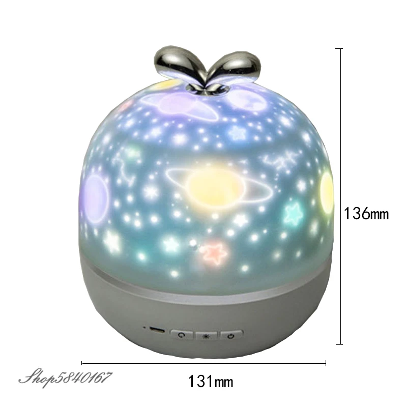 New Star Night Light Projector Constellation Night Lamp Bedroom Nightlight Kids Baby Children Room Light Bluetooth Speaker Music