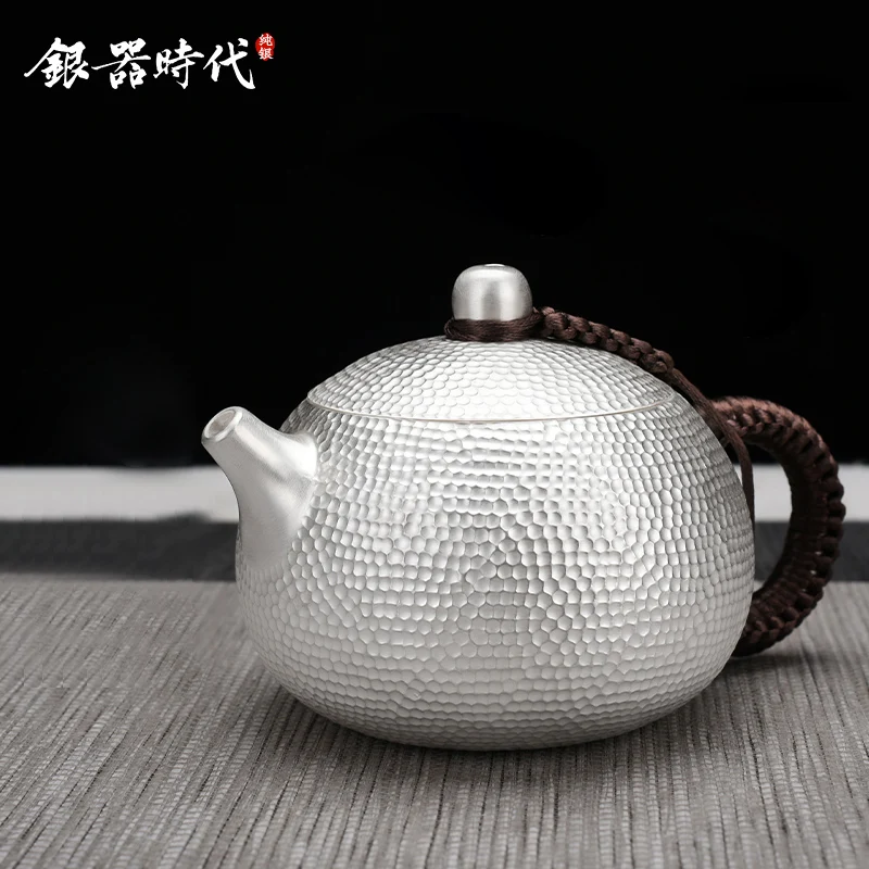 

Silver age a sterling silver 999 xi shi pot of large household teapot handmade silver kung fu tea kettle