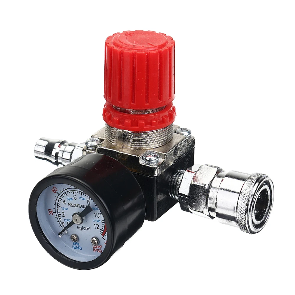 WENXING Mini Air Regulatorวาล์วเครื่องมือ1/4 "ความดันGaugeสำหรับสเปรย์ปืนโดยตรงRegulator Compressorเครื่อง