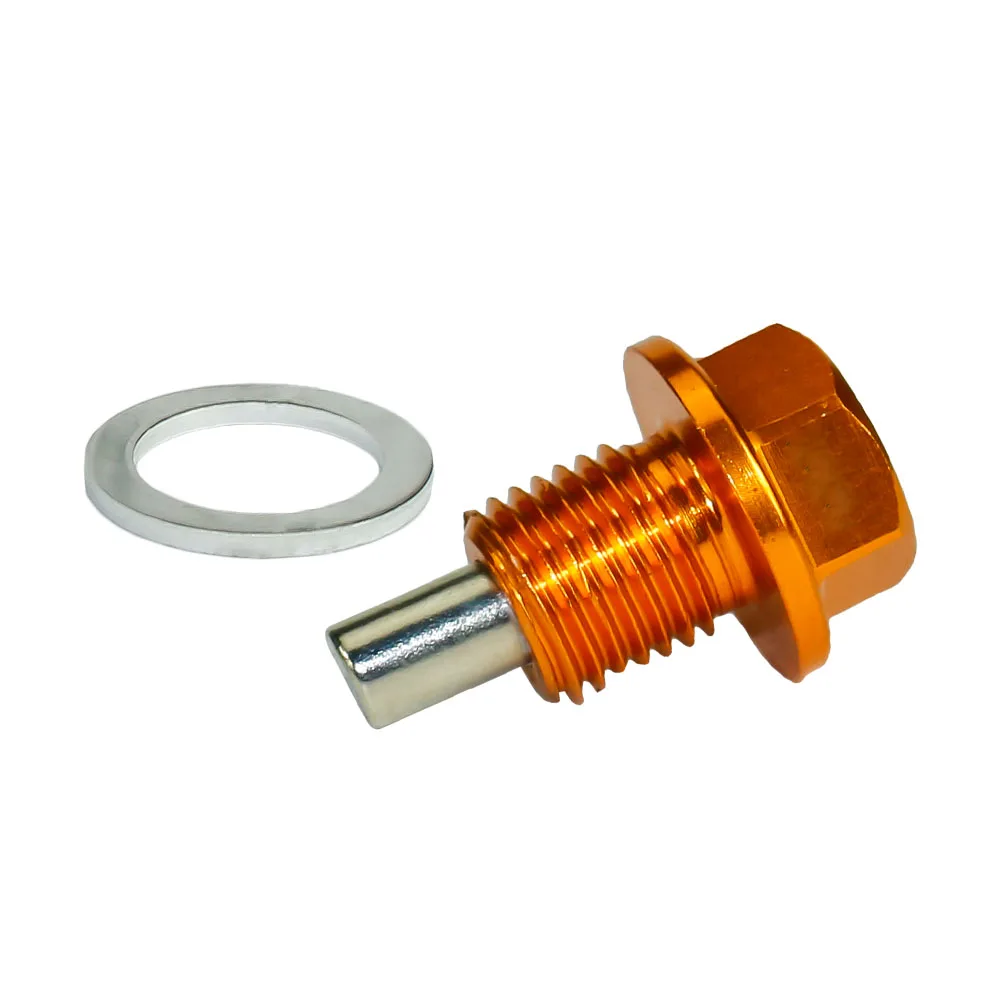 M14 * 1.5 alumínio neo chrome óleo magnético dreno plug parafuso de drenagem de óleo cárter de óleo drenagem plug porca