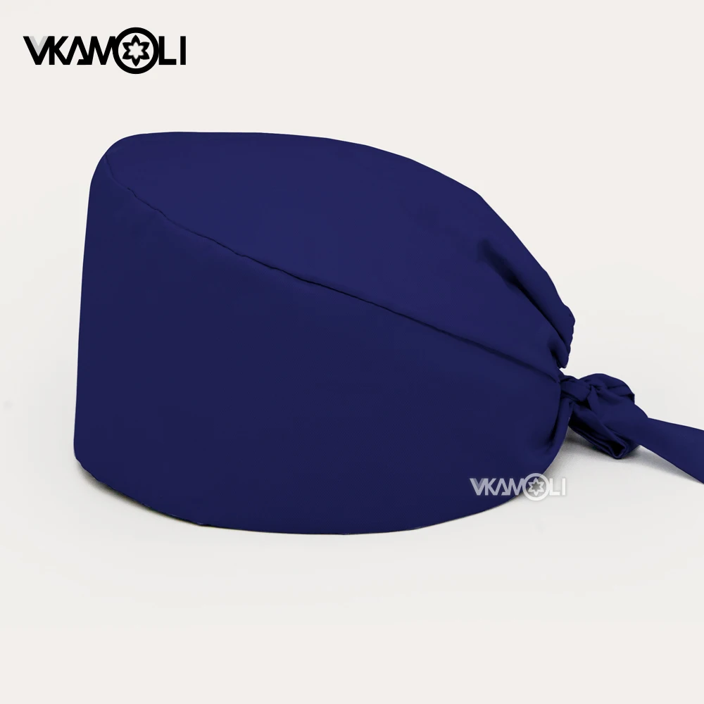 Wholesale Solid color scrubs caps Doctor nurse Scrubs hat Beauty ICU clinical Work Hats Lab nursing scrubs cap womens and men