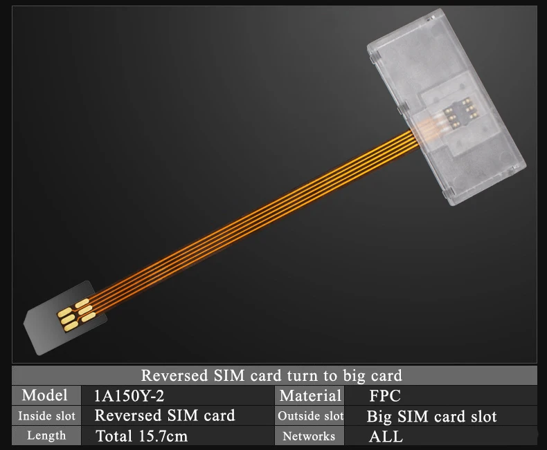 Convertidor de tarjeta SIM Universal para teléfono móvil, dispositivo de tarjeta SIM abierta, giro a ranura para tarjeta grande