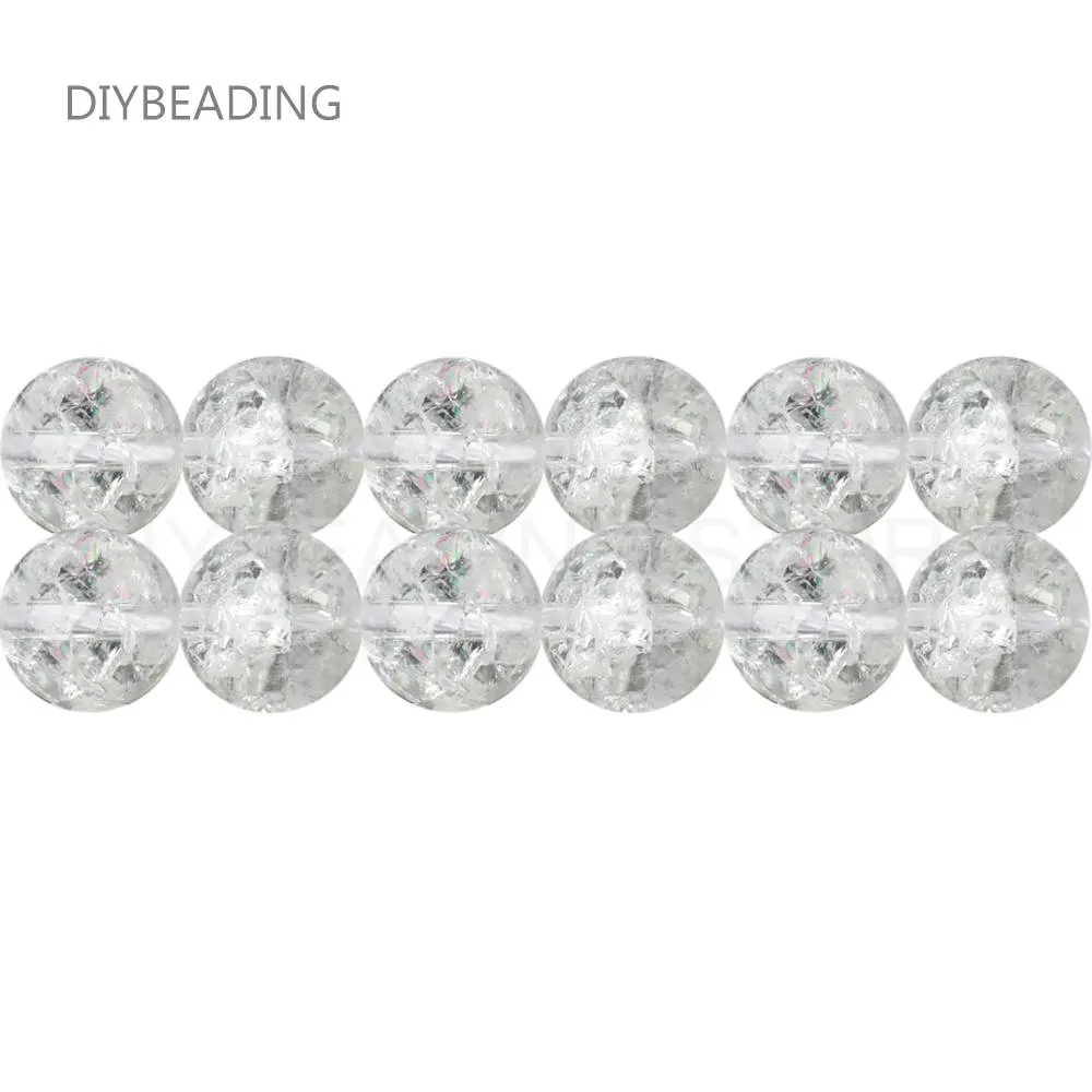 Natural Cracked Clear Crystal Quartz and Stone Spacer Beads for Necklace Bracelet Earring Making Supplies