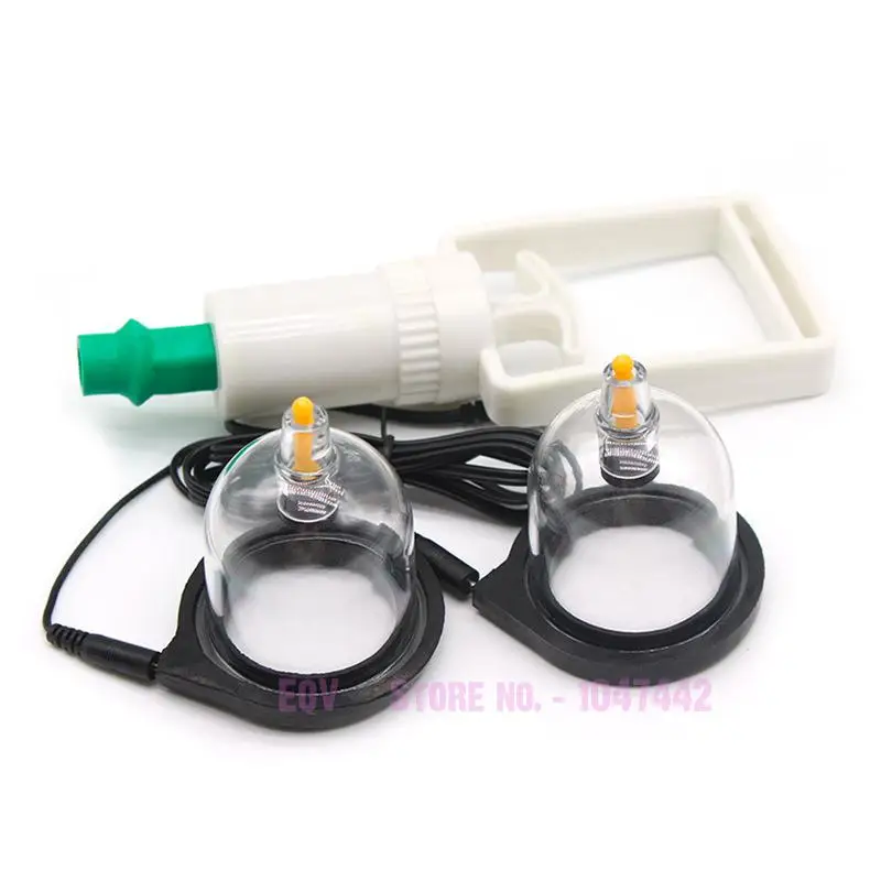 Double Cups Breast Enlargement Electro Sex Nipple Sucker, Vacuum Breast Pump Nipple Stimulator Sex Toys For Woman.