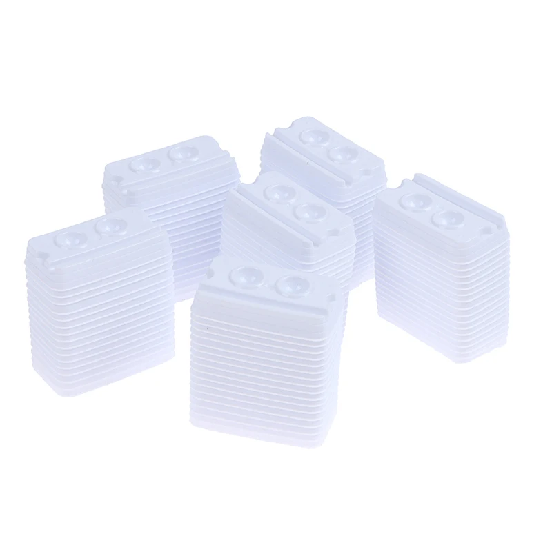 100pcs Dental Supply Adhesive Disposable Mixing 2Holes Trays Model White Medical