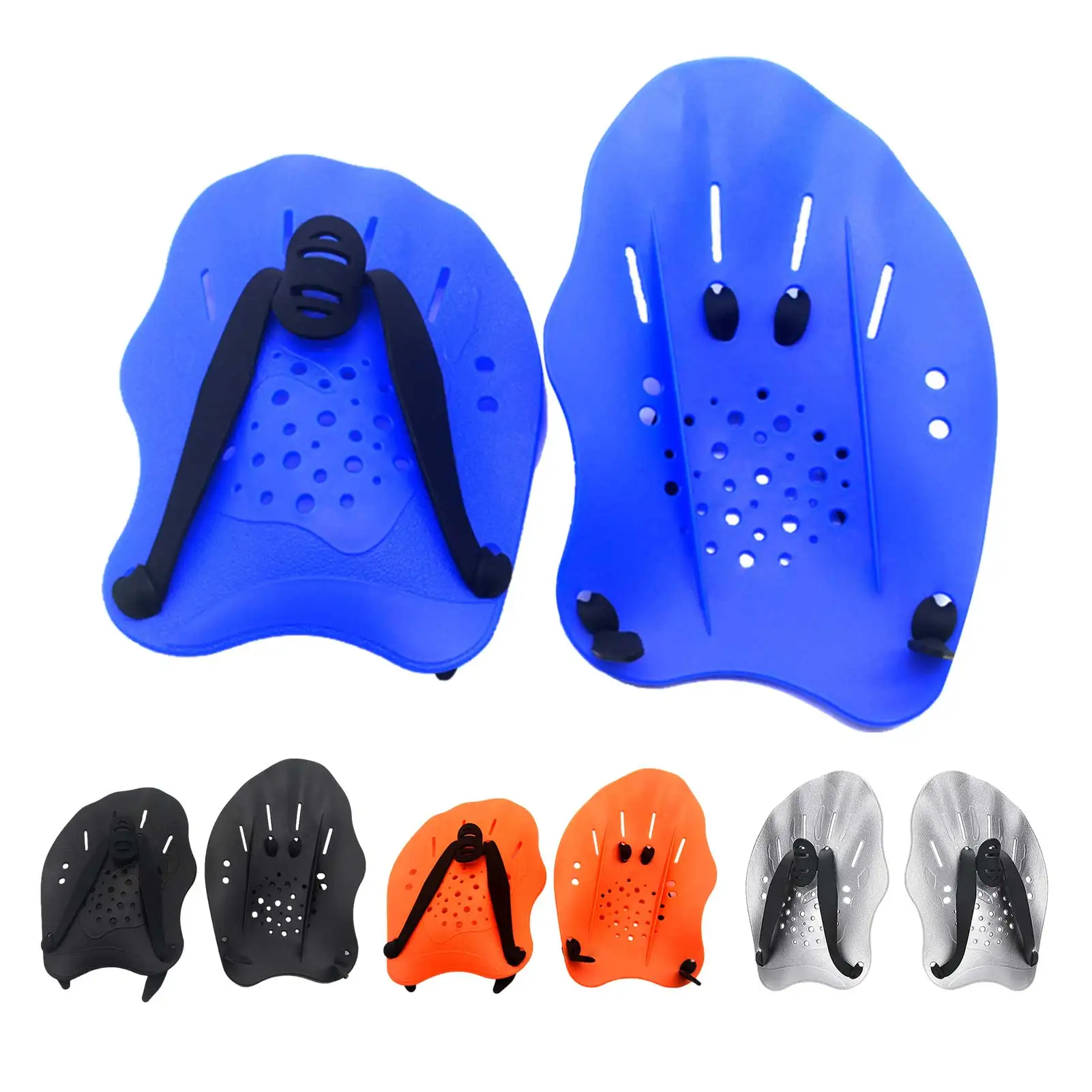 

Swimming Paddles Training Adjustable Hand Webbed Gloves Pad Fins Flippers Men Women Kids Swim Training Paddles Glove with Straps