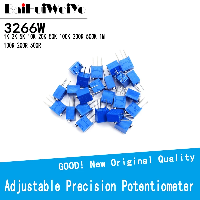10PCS 3266W Adjustable Precision Potentiometer 1K 2K 5K 10K 20K 50K 100K 200K 500K 103 1M 101 201 501 100R 200R 500R 100 200 500