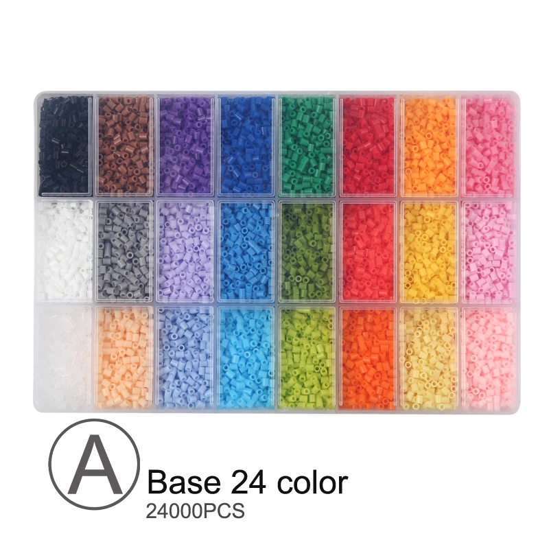 Yantjouet 2.6mm Mini Beads 24000Pcs 24color/lot Hama Beads DIY Toy For Kids High Quality Iron Beads Puzzle Children Gift