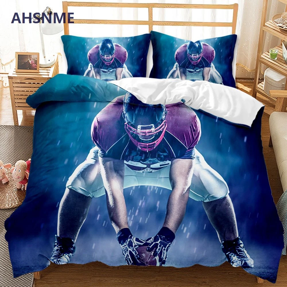 AHSNME Games American football Bedding Set Print Quilt Cover for King Queen Size Market can be customized pattern bedding