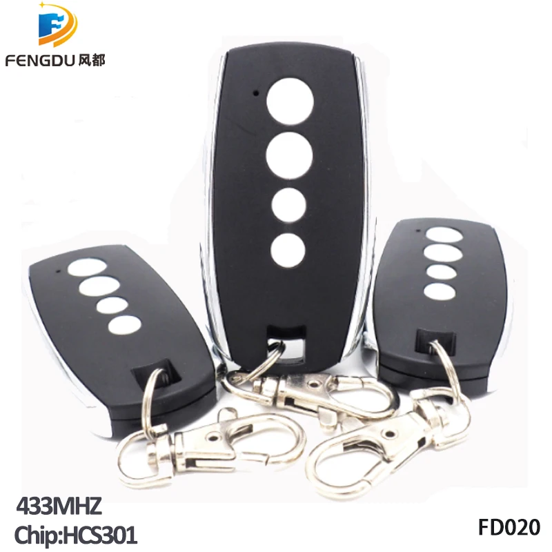 433MHZ Metal 4 Buttons Rolling code HCS301 Remote Control for Garage Car Home Gate Sliding Door