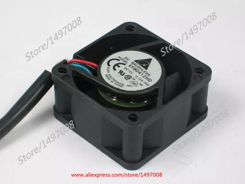 

DELTA EFB0412HD R00 DC 12V 0.12A 40x40x20mm Server Cooling Fan