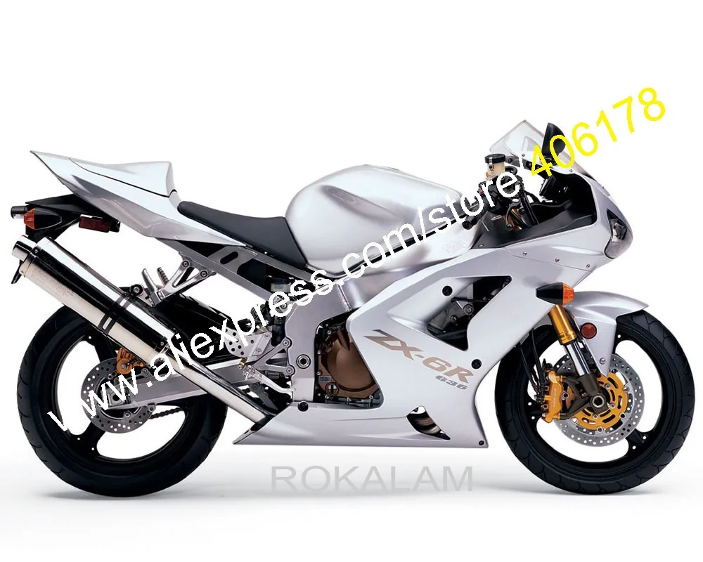 

Motorcycle Fairing For Kawasaki Ninja ZX6R 03 04 ZX 6R 2003 2004 ZX-6R 636 Bodyworks ABS Body Kit (Injection Molding)