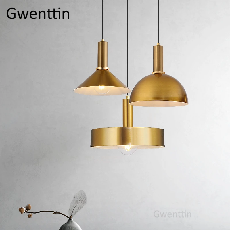 

Nordic Gold Pendant Lights for Dining Room Kitchen Light Fixtures Modern Hanging Lamp Loft Decor Industrial Suspension Luminaire