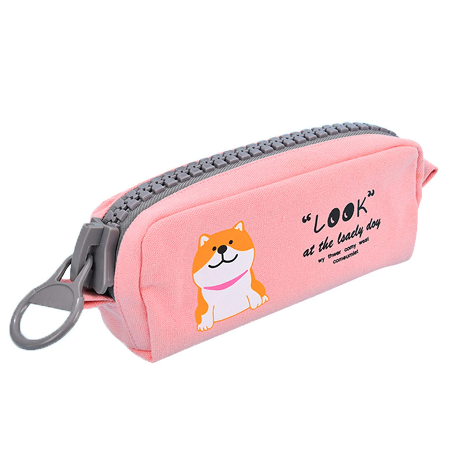 Cute Cartoon Animal Pencil Case Canvas Big Zipper Design Large Capacity Waterproof Stationery Box Gifts for Boys Girls GDeals