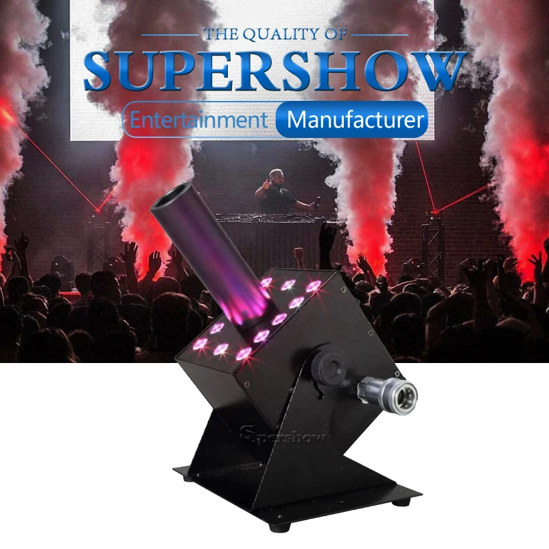 Co2 Led Jet Machine Pro Jet Canon 12 x 3W LED RGB Pro CO2 Jet Machine Smoke Machine for Bar Nightclub DJ