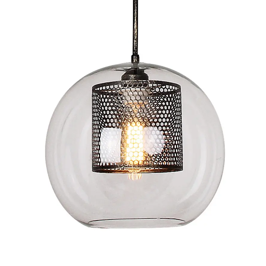 American industrial glass tube pendant lights for dining room coffee store retro loft decor hanging luster suspension luminaire