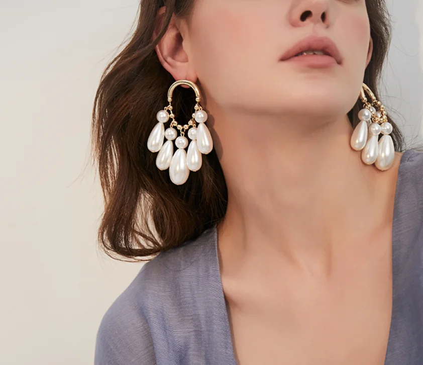 2023 trend Simple earrings tassel Stud Unusual earrings long section of fashion jewelry for women