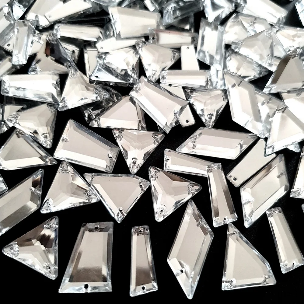170Pcs specchio argento borse scarpe abbigliamento Design fai da te cucire su pizzo Strass pietre cristalli Strass per artigianato accessori Costume