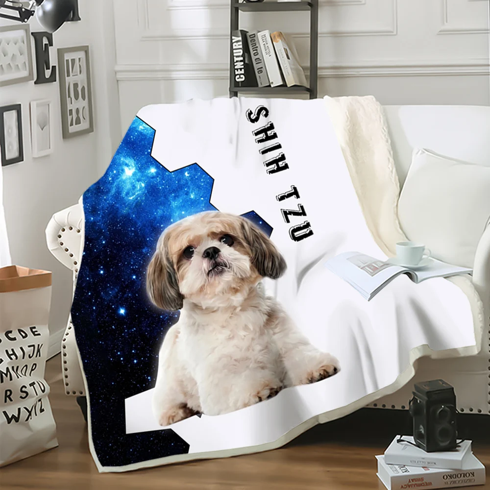 CLOOCL A Girl and Her Bernese Mountain Dog Blanket Soft Warm Blanket 3D Print Quilt Bedding Travel Bedroom Blanket Double Quilt