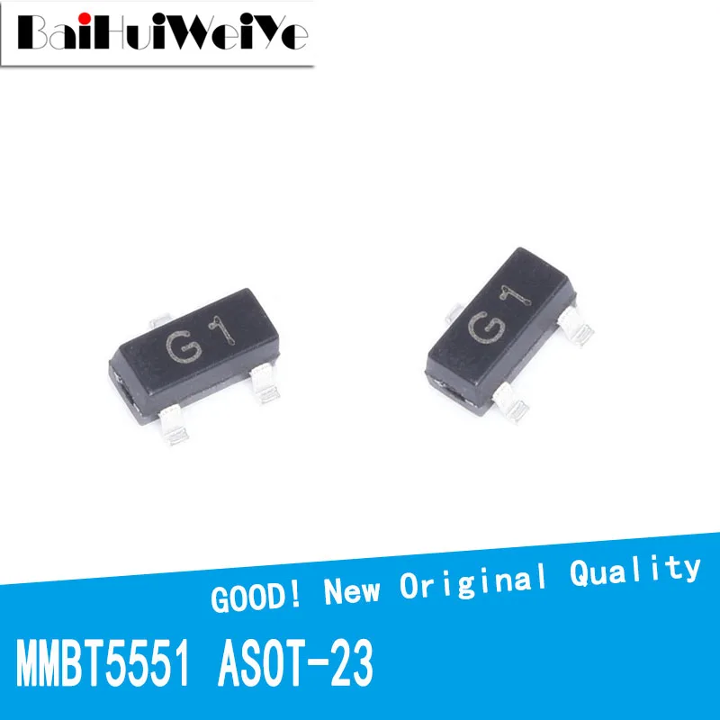 

100PCS/LOT 2N5551 5551 G1 MMBT5551 SOT23 SOT-23 SOT SMD CR Transistor New Original Good Quality Chipset