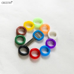 10 Colors Key Covers For House Keys Hollow Multi Color Rubber Key Chain Accessories Soft Key Caps Locks Cap Topper Keyring