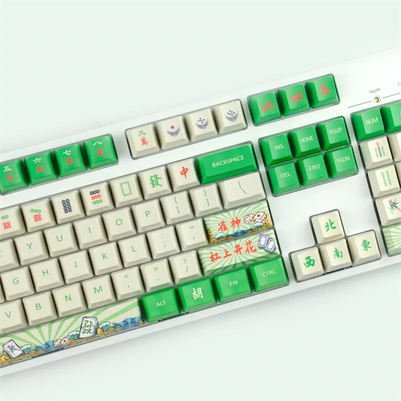 

Original 108 Keys Flower Card Style PBT Keycaps DYE Subbed OEM Profile Customization Mechanical Keyboard With Key Puller