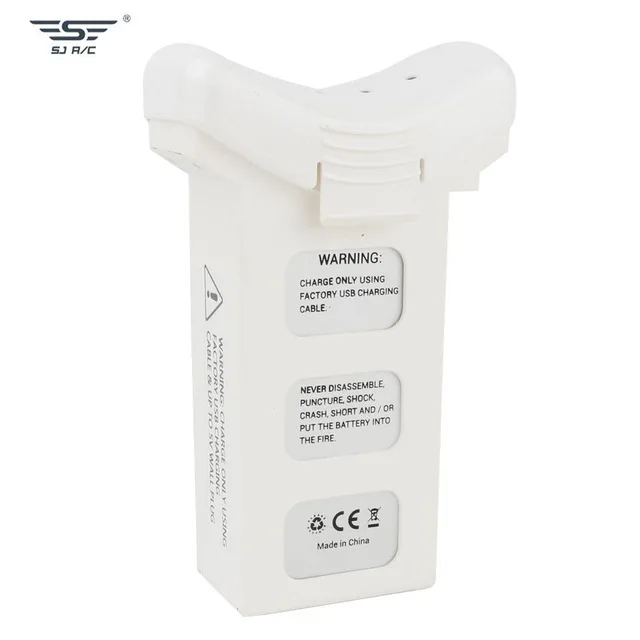 7.4V 2500mAh Battery For SJR/C SJRC S70W RC Quadcopter Spare Parts Accessories Black / White