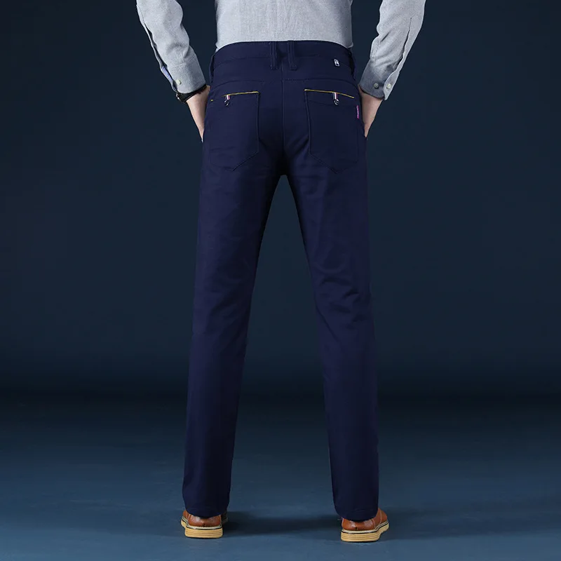 2024 New Korean Men Casual Pants Slim Fit Trousers High Quality Straight Pants Men