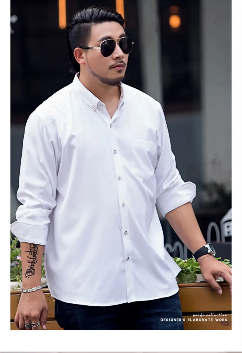 

Spring and Autumn Fat Loose Casual Shirt Men Multi Versatile Long Sleeve Plus Size Men Clothing Longsleeve Shirt for Men