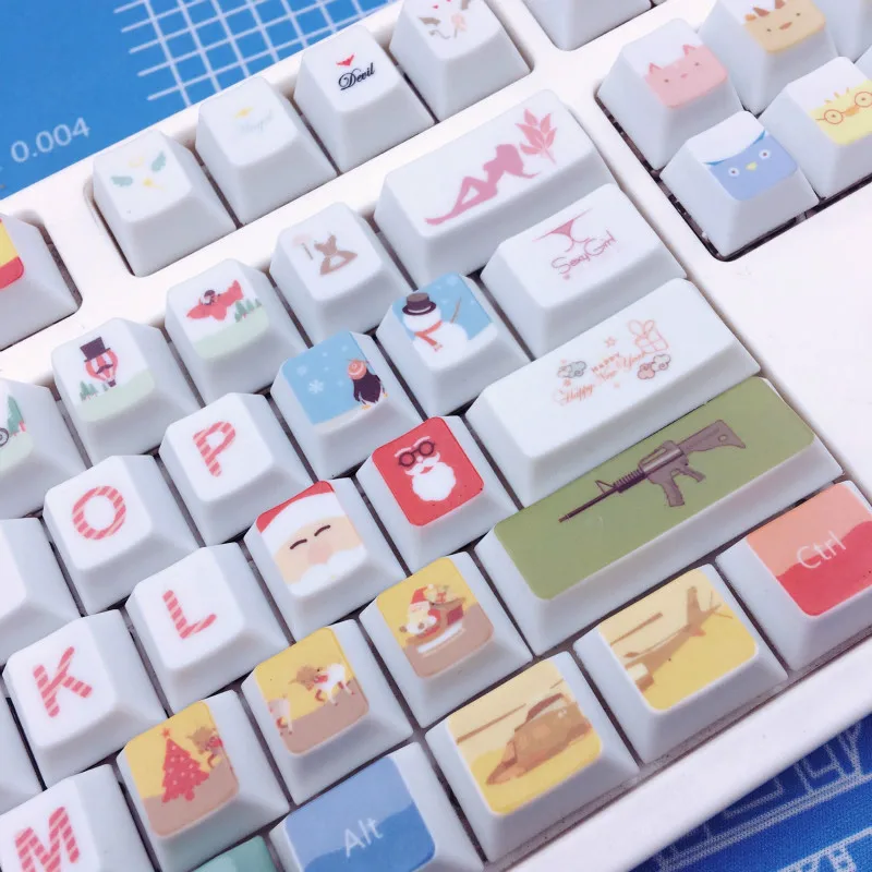 104 Keys Christmas Theme PBT Dye Sublimation Keycap Cherry Profile Standard Mechanical Keyboard Key Caps For IKBC GANSS Varmilo