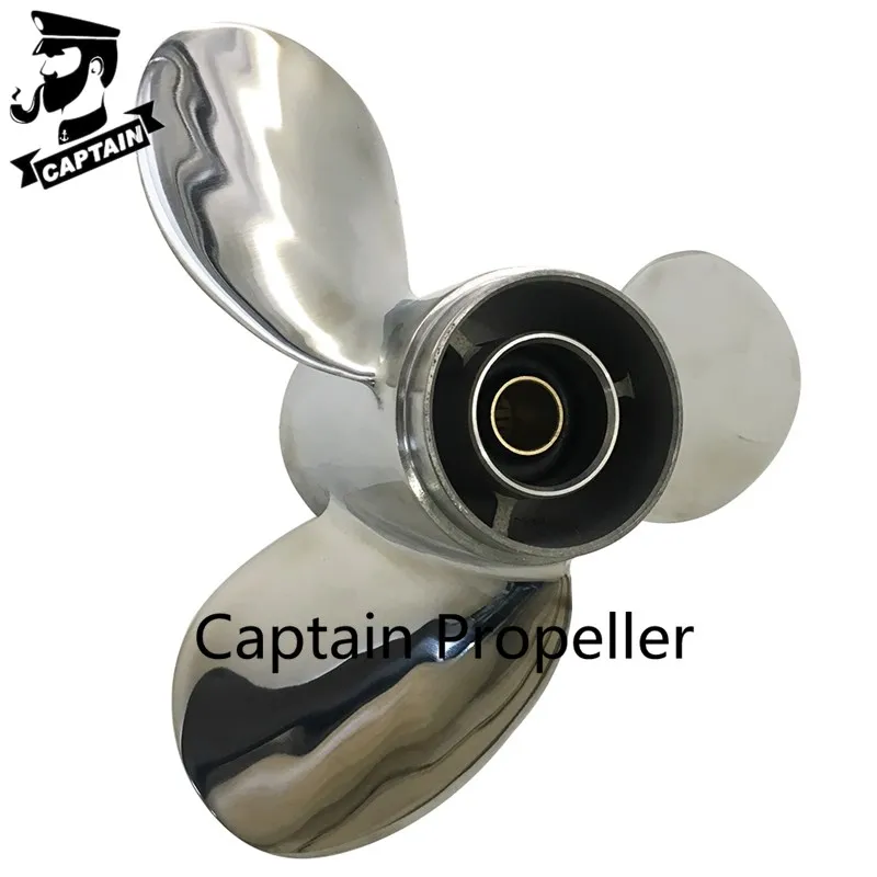 Captain Stainless Steel Propeller 9 1/4X10 Fit Honda Outboard BF8D BF9.9 BF15A BF20D 8 Splines RH 3 Blades винт лодочного мотора