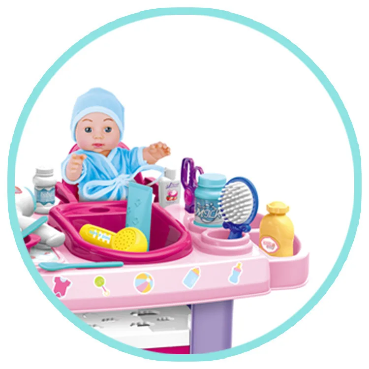 Novo natal meninas brinquedos conjunto 28 pçs 72cm crianças fingir jogar enfermeira médico bebê casa de cuidados médicos mesa brinquedos kit brinquedo educativo conjunto